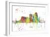 Tucson Arizona Skyline MCLR 1-Marlene Watson-Framed Premium Giclee Print