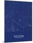 Tucson, United States of America Blue Map-null-Mounted Poster