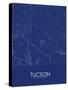 Tucson, United States of America Blue Map-null-Stretched Canvas