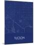 Tucson, United States of America Blue Map-null-Mounted Poster