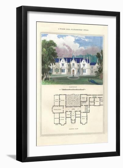 Tudor Hall Elizabethan Style-Richard Brown-Framed Art Print