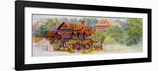 Tudor House-Louis Wain-Framed Giclee Print