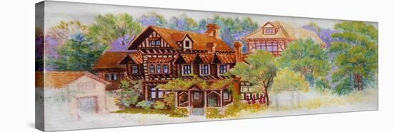 Tudor House-Louis Wain-Stretched Canvas