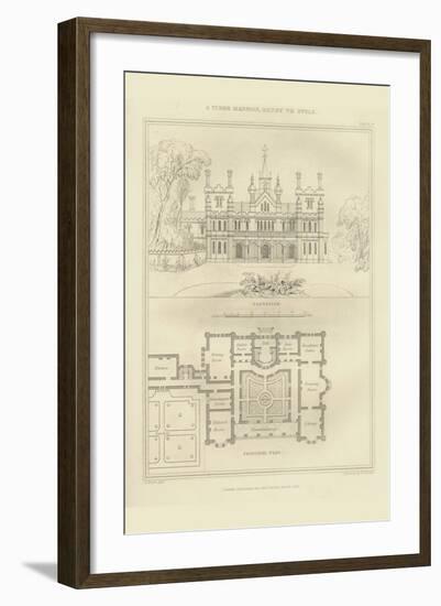 Tudor Mansion, Henry VIII Style-Richard Brown-Framed Art Print