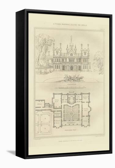 Tudor Mansion, Henry VIII Style-Richard Brown-Framed Stretched Canvas