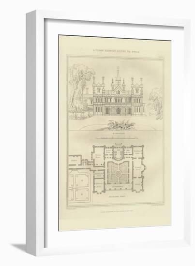 Tudor Mansion, Henry VIII Style-Richard Brown-Framed Art Print