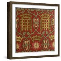 Tudor Rose, Reproduction Wallpaper Designed by S. Scott and Produced by Cole & Sons-null-Framed Giclee Print