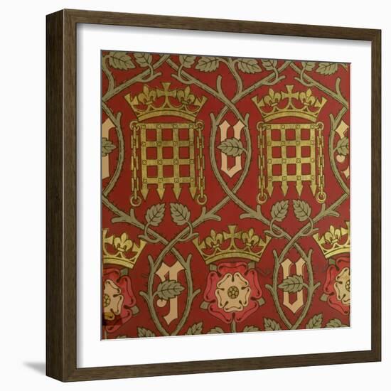 Tudor Rose, Reproduction Wallpaper Designed by S. Scott and Produced by Cole & Sons-null-Framed Giclee Print