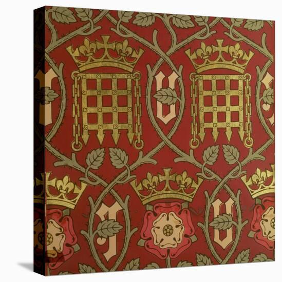 Tudor Rose, Reproduction Wallpaper Designed by S. Scott and Produced by Cole & Sons-null-Stretched Canvas