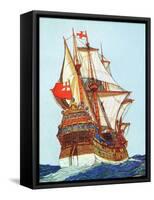 Tudor Ship of the Type Used by Privateers and Explorers, 15th-16th Century-null-Framed Stretched Canvas