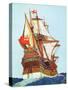 Tudor Ship of the Type Used by Privateers and Explorers, 15th-16th Century-null-Stretched Canvas