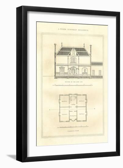 Tudor Suburban Residence-Richard Brown-Framed Art Print