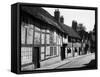 Tudor Town Houses-Fred Musto-Framed Stretched Canvas