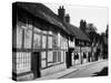 Tudor Town Houses-Fred Musto-Stretched Canvas