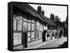 Tudor Town Houses-Fred Musto-Framed Stretched Canvas