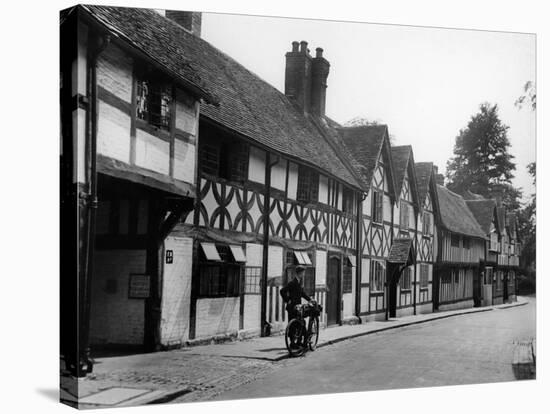 Tudor Town Houses-Fred Musto-Stretched Canvas