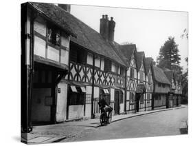 Tudor Town Houses-Fred Musto-Stretched Canvas