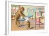 Tuesday, Teddy Bears Ironing-null-Framed Art Print