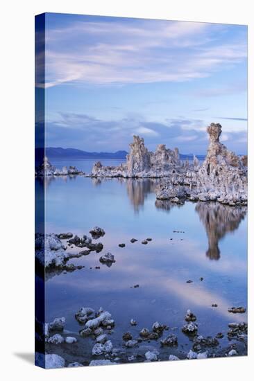 Tufa Towers in Mono Lake at Twilight, California, USA. Autumn (October)-Adam Burton-Stretched Canvas