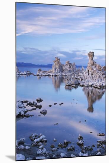 Tufa Towers in Mono Lake at Twilight, California, USA. Autumn (October)-Adam Burton-Mounted Photographic Print