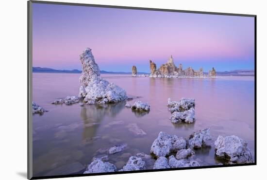 Tufa Towers on Mono Lake at Sunset, California, USA. Autumn (October)-Adam Burton-Mounted Photographic Print