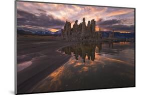 Tufas at Sunset on Mono Lake at Sunset, Sierra Nevada, CA-Sheila Haddad-Mounted Photographic Print