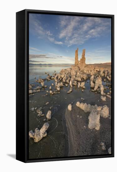 Tufas at Sunset on Mono Lake, Eastern Sierra Nevada Mountains, CA-Sheila Haddad-Framed Stretched Canvas