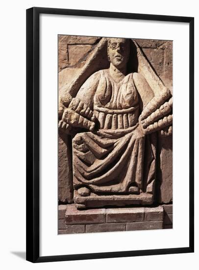 Tuff Ex Voto Dedicated to Goddess Mater Matuta, from Campania Region, Italy-null-Framed Giclee Print