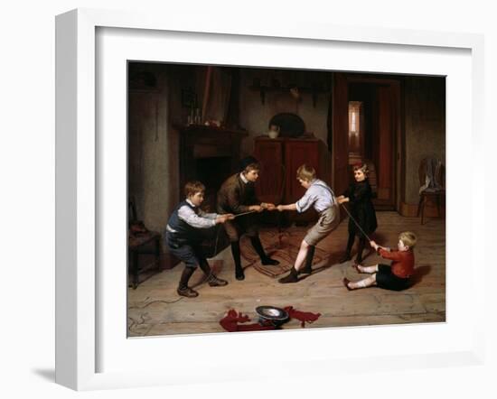 Tug of War, 1891-Harry Brooker-Framed Giclee Print