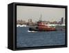 Tug on Hudson River, Manhattan, New York City, New York, United States of America, North America-Robert Harding-Framed Stretched Canvas