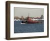 Tug on Hudson River, Manhattan, New York City, New York, United States of America, North America-Robert Harding-Framed Photographic Print