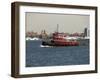 Tug on Hudson River, Manhattan, New York City, New York, United States of America, North America-Robert Harding-Framed Photographic Print