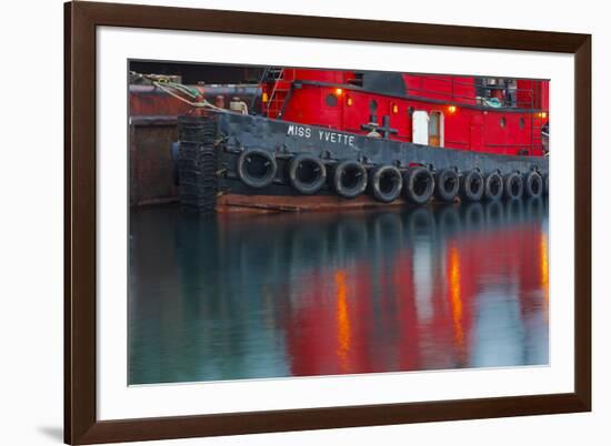 Tugboat Alongside the Barge, Cape Cod, Portsmouth, New Hampshire-Jerry & Marcy Monkman-Framed Photographic Print