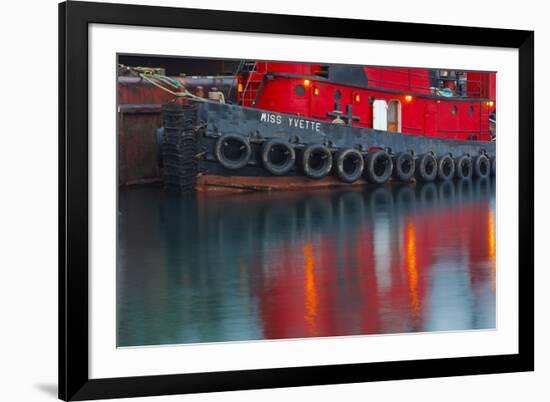 Tugboat Alongside the Barge, Cape Cod, Portsmouth, New Hampshire-Jerry & Marcy Monkman-Framed Photographic Print