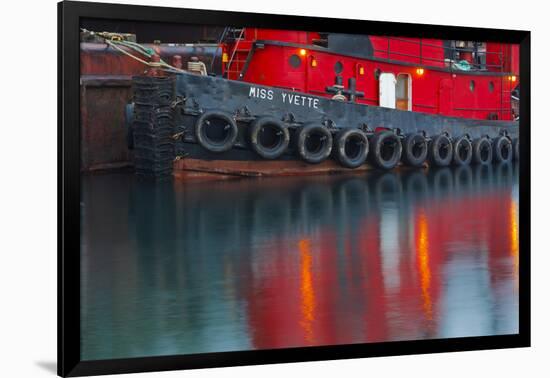 Tugboat Alongside the Barge, Cape Cod, Portsmouth, New Hampshire-Jerry & Marcy Monkman-Framed Photographic Print