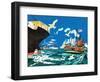 Tugboat and Seagulls - Jack & Jill-Joe Krush-Framed Giclee Print