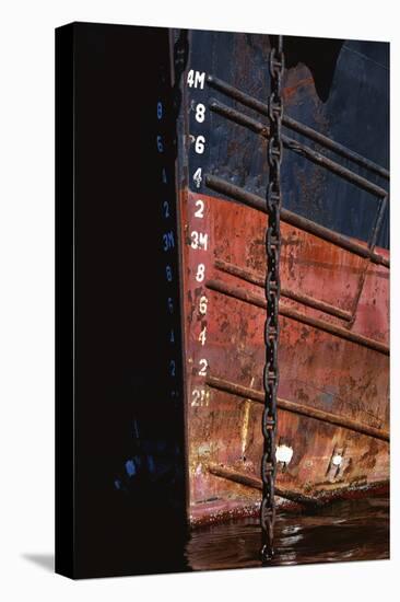Tugboat Bow and Lowered Anchor Chain-Paul Souders-Stretched Canvas