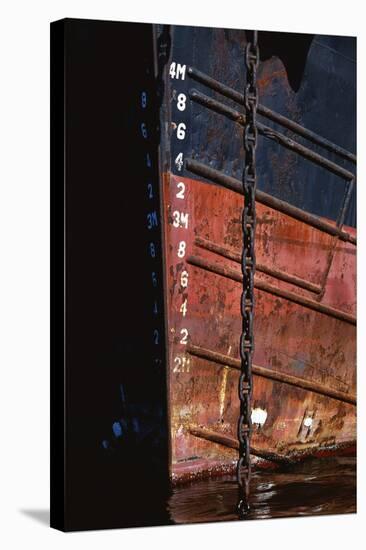 Tugboat Bow and Lowered Anchor Chain-Paul Souders-Stretched Canvas