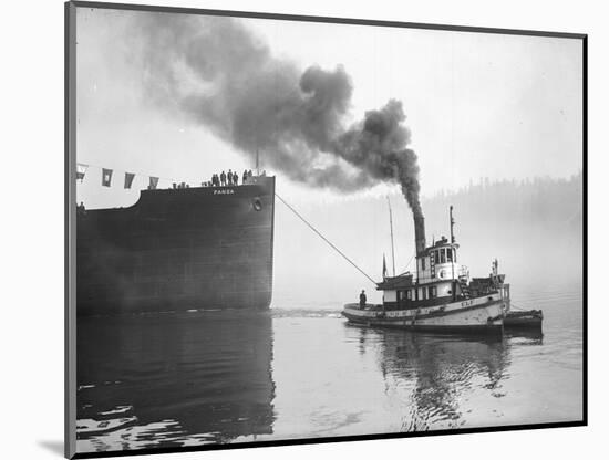 Tugboat Elf Hauling the Pansa Through the Thea Foss Waterway-Marvin Boland-Mounted Giclee Print