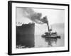 Tugboat Elf Hauling the Pansa Through the Thea Foss Waterway-Marvin Boland-Framed Giclee Print
