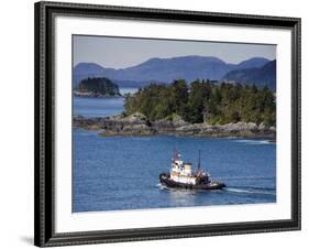 Tugboat in Sitka Sound, Baranof Island, Southeast Alaska, United States of America, North America-Richard Cummins-Framed Photographic Print