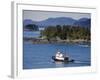 Tugboat in Sitka Sound, Baranof Island, Southeast Alaska, United States of America, North America-Richard Cummins-Framed Photographic Print