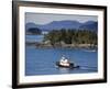 Tugboat in Sitka Sound, Baranof Island, Southeast Alaska, United States of America, North America-Richard Cummins-Framed Photographic Print