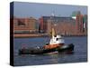 Tugboat on River Elbe, Hamburg Harbour, Germany, Europe-Hans Peter Merten-Stretched Canvas