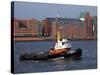 Tugboat on River Elbe, Hamburg Harbour, Germany, Europe-Hans Peter Merten-Stretched Canvas