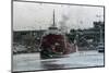 Tugboat Pulling Ore Carrier-Ron Kuntz-Mounted Photographic Print