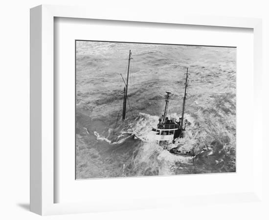 Tugboat Sinking in the English Channel-null-Framed Photographic Print