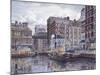 Tugboats And Tenements-Stanton Manolakas-Mounted Premium Giclee Print