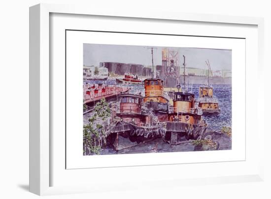 Tugboats, Kill Van Kull, Staten Island, New York, 2003-Anthony Butera-Framed Giclee Print