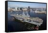 Tugboats Position the Amphibious Assault Ship USS Kearsarge-null-Framed Stretched Canvas